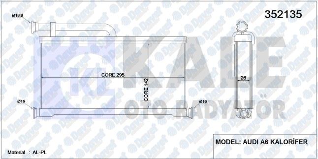41-1302B Kalorifer Radyatoru Brazing Audi A6 C6 (4f2) 2004-2011